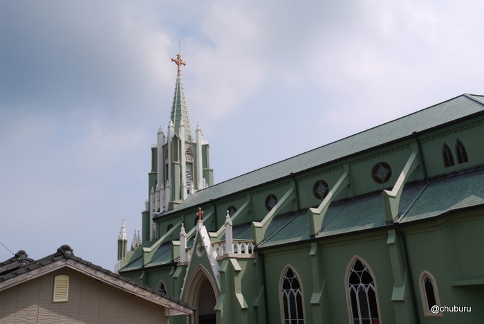 九十九島遊覧と平戸散策の旅　その１０寺院と教会の見える風景
