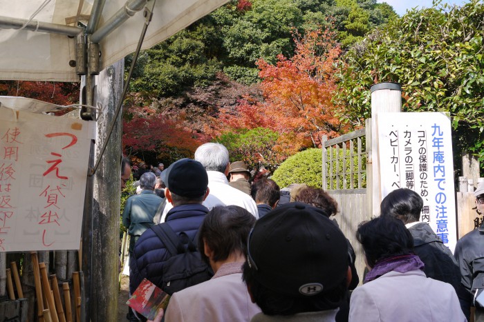 佐賀県まで紅葉狩りに　その４九年庵で長い行列を並んでやっと紅葉を見ました。