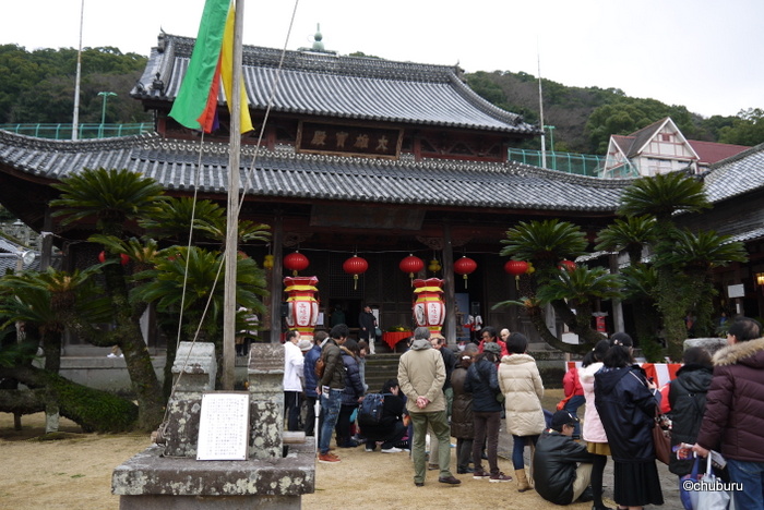 長崎の祭りと城巡りの旅　その６興福寺での媽祖行列到着式