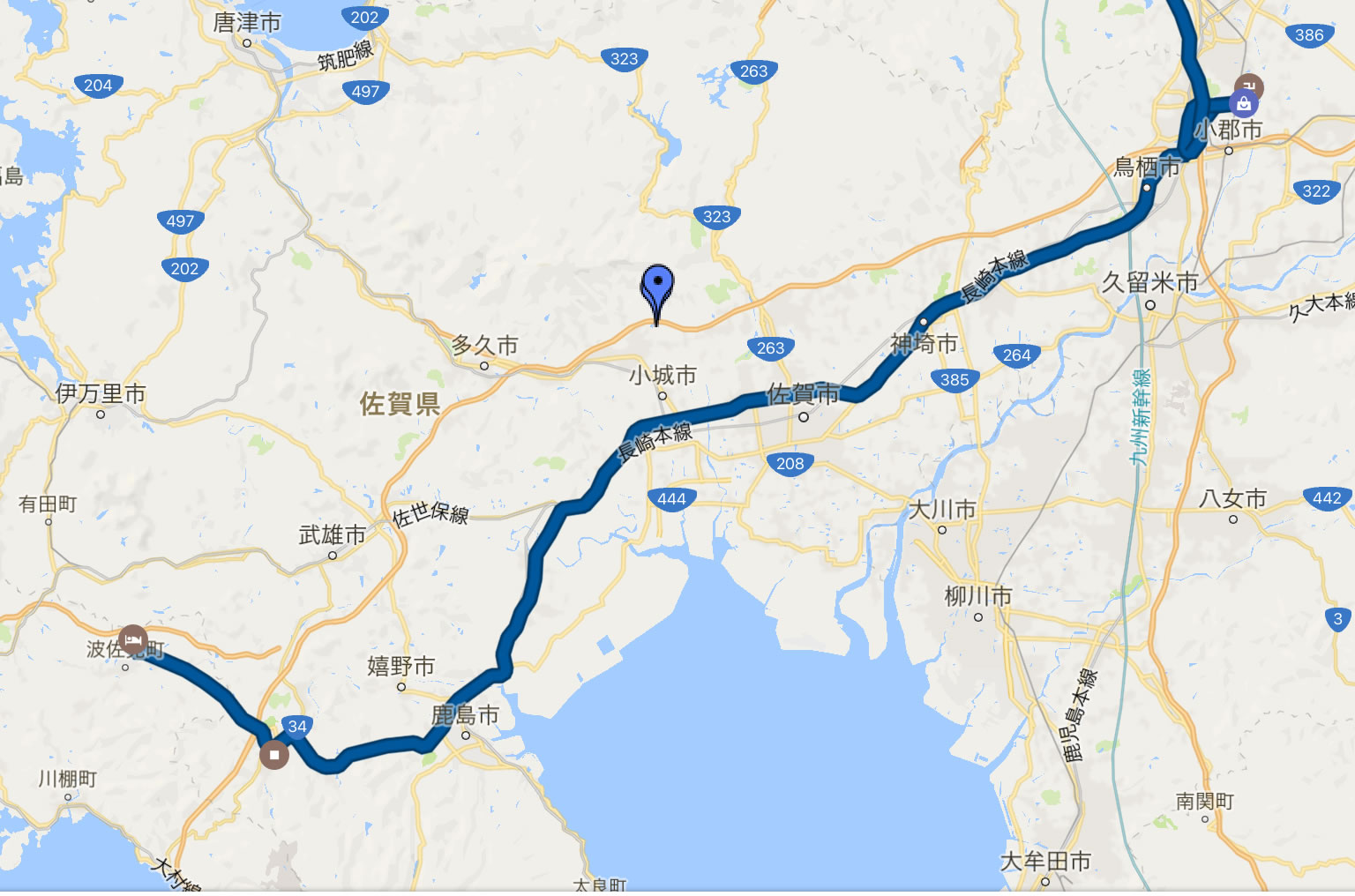 ２０１７年秋の旅佐賀県を横断してきた。その７雨の佐賀県を通り抜けて小郡市へ