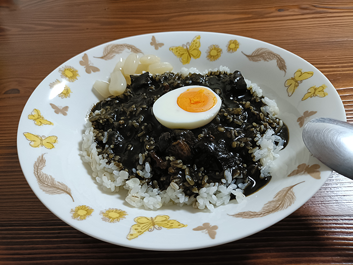 河太郎のイカスミカレー